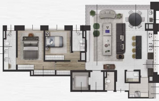 Imagem Apartamento com 3 Quartos à Venda, 206 m² em Itaim Bibi - São Paulo