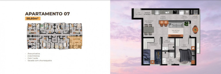 Imagem Apartamento com 2 Quartos à Venda, 54 m² em Itoupava Norte - Blumenau