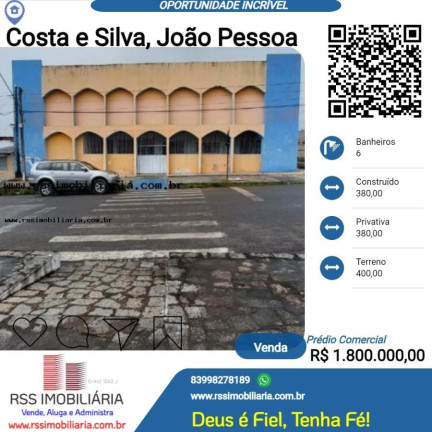 Imagem Imóvel Comercial à Venda, 440 m² em Costa E Silva - João Pessoa