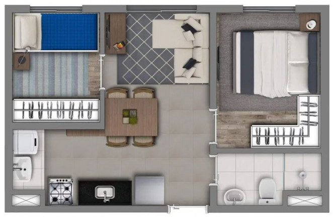 Imagem Apartamento com 2 Quartos à Venda, 33 m² em Santo Amaro - São Paulo