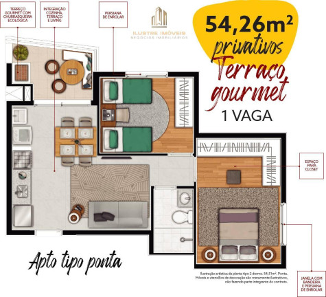 Imagem Apartamento com 2 Quartos à Venda, 54 m² em Jardim Audir - Barueri