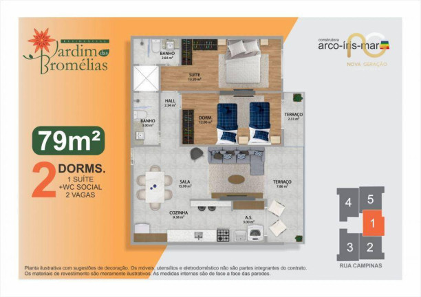 Imagem Apartamento com 2 Quartos à Venda, 79 m² em Boqueirão - Praia Grande