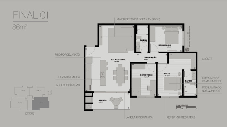 Imagem Apartamento com 3 Quartos à Venda, 87 m² em Barreiros - São José