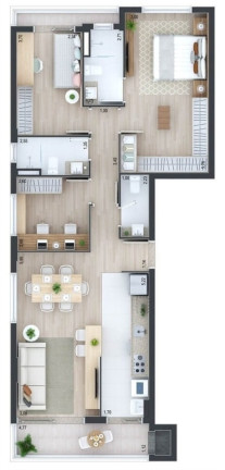 Apartamento com 3 Quartos à Venda, 100 m² em Cabral - Curitiba