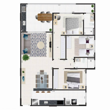 Imagem Apartamento com 3 Quartos à Venda, 114 m² em Centro - Mongagua