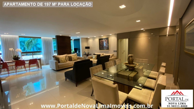 Imagem Apartamento com 4 Quartos para Alugar, 244 m² em Vila Da Serra - Nova Lima