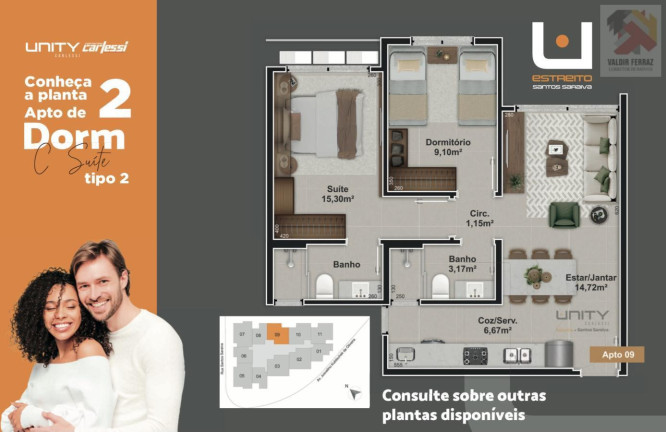 Imagem Apartamento com 2 Quartos à Venda, 63 m² em Estreito - Florianópolis