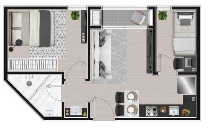 Imagem Apartamento com 3 Quartos à Venda, 47 m² em Cidade Industrial - Curitiba
