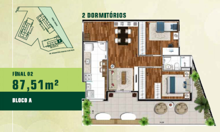 Imagem Apartamento com 2 Quartos à Venda, 87 m² em Jardim Tupanci - Barueri