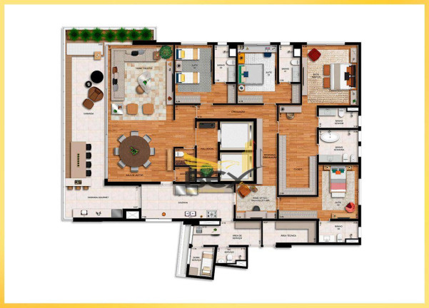 Apartamento com 4 Quartos à Venda, 344 m² em Alphaville Industrial - Barueri