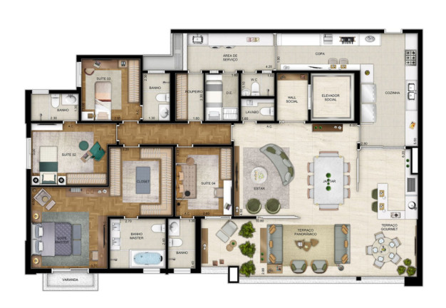 Imagem Apartamento com 4 Quartos à Venda, 186 m² em Cidade Jardim - São Paulo