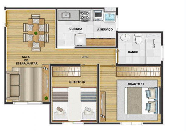 Imagem Apartamento com 2 Quartos à Venda, 52 m² em Vila Cruzeiro - Itatiba