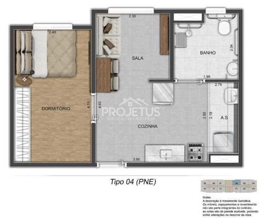 Imagem Apartamento com 1 Quarto à Venda, 33 m² em Usina Piratininga - São Paulo