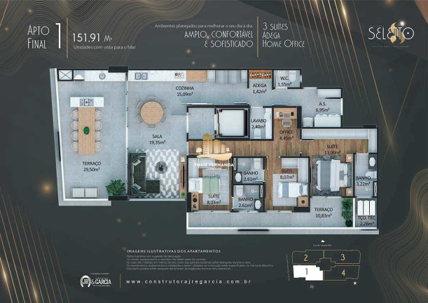 Imagem Apartamento com 3 Quartos à Venda, 151 m² em Canto Do Forte - Praia Grande