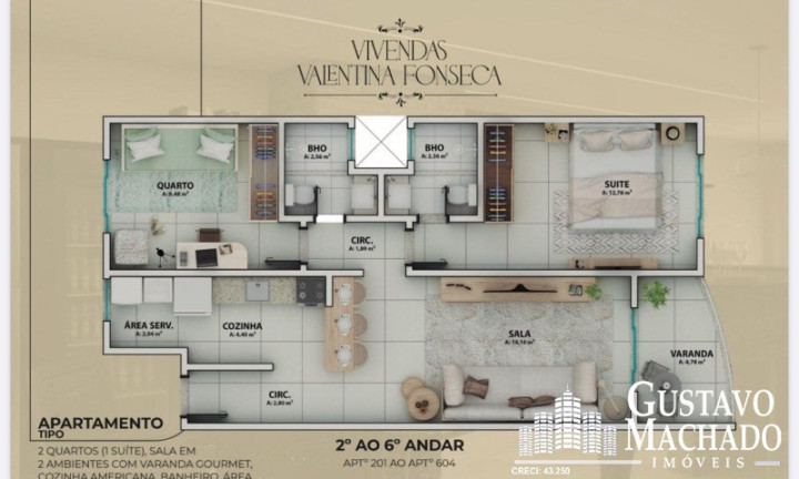 Imagem Apartamento com 2 Quartos à Venda, 70 m² em Jardim Belvedere - Volta Redonda