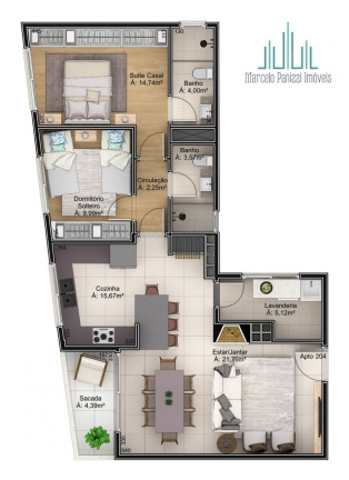 Imagem Apartamento com 2 Quartos à Venda, 77 m² em Centro - Garibaldi