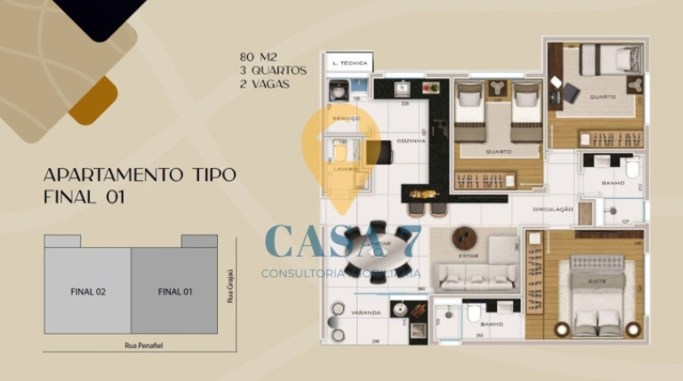 Imagem Apartamento com 3 Quartos à Venda, 80 m² em Anchieta - Belo Horizonte