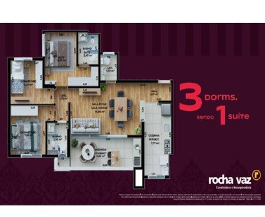 Imagem Apartamento com 2 Quartos à Venda, 78 m² em Vila Aviação - Bauru