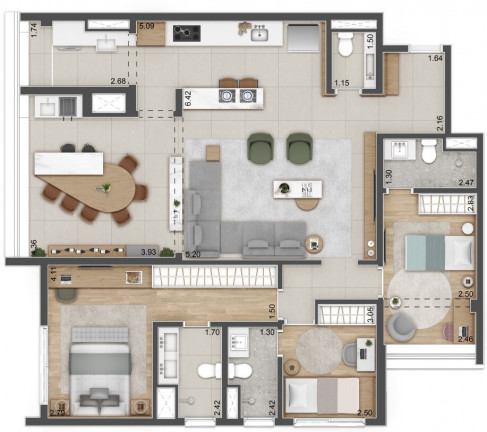 Imagem Apartamento com 3 Quartos à Venda, 148 m² em Santo Amaro - São Paulo