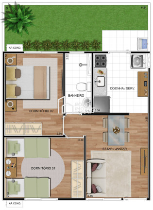Imagem Apartamento com 2 Quartos à Venda, 40 m² em Quarenta Horas (coqueiro) - Ananindeua
