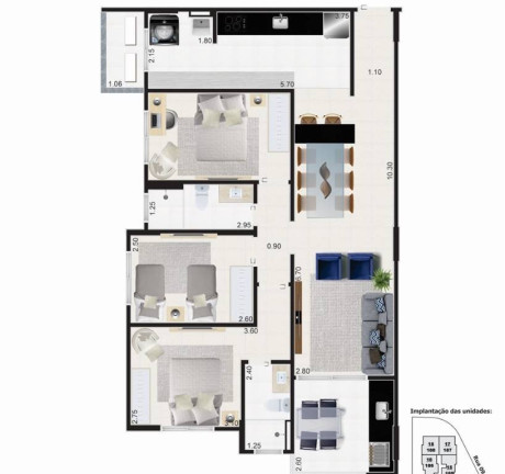 Imagem Apartamento com 3 Quartos à Venda, 96 m² em Jardim Praia Grande - Mongagua