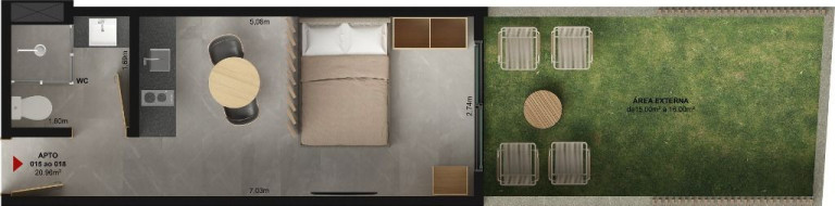 Imagem Apartamento com 1 Quarto à Venda, 19 m² em Bessa - João Pessoa