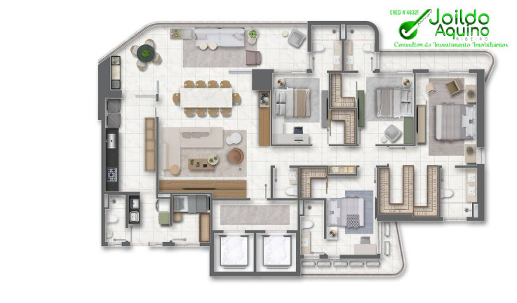 Apartamento com 3 Quartos à Venda, 174 m² em Aldeota - Fortaleza