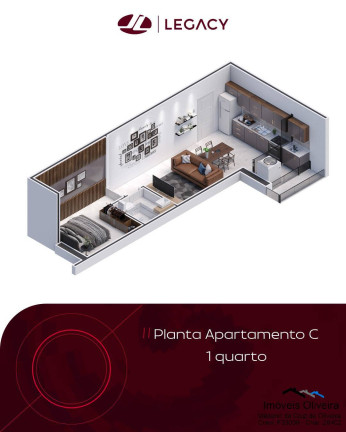 Imagem Apartamento com 1 Quarto à Venda, 45 m² em Centro - Cascavel