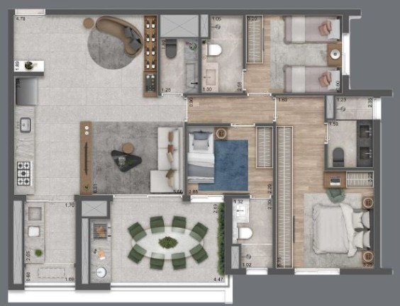 Imagem Apartamento com 3 Quartos à Venda, 109 m² em Vila Santa Catarina - São Paulo