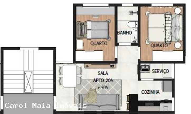 Imagem Apartamento com 2 Quartos à Venda, 46 m² em Santa Branca - Belo Horizonte