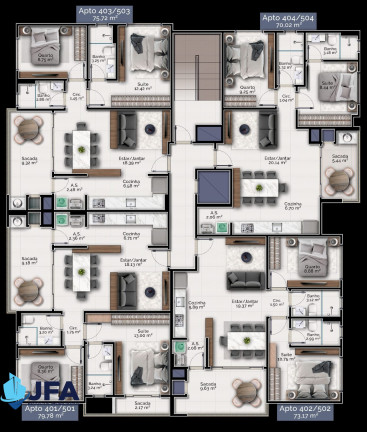 Imagem Apartamento com 2 Quartos à Venda, 98 m² em Centro - Tijucas