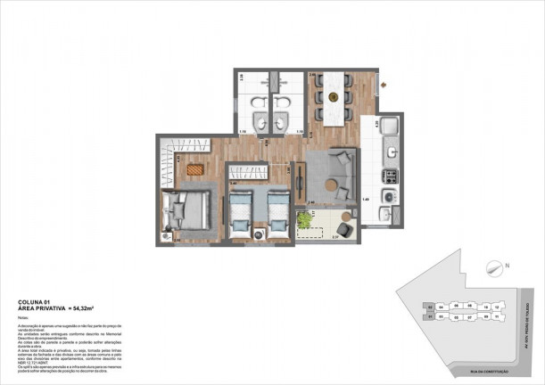 Imagem Apartamento com 2 Quartos à Venda, 54 m² em Bonfim - Campinas