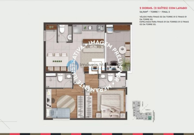 Imagem Apartamento com 1 Quarto à Venda, 28 m² em Presidente Altino - Osasco