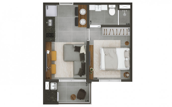 Imagem Apartamento com 1 Quarto à Venda, 38 m² em São Judas - São Paulo