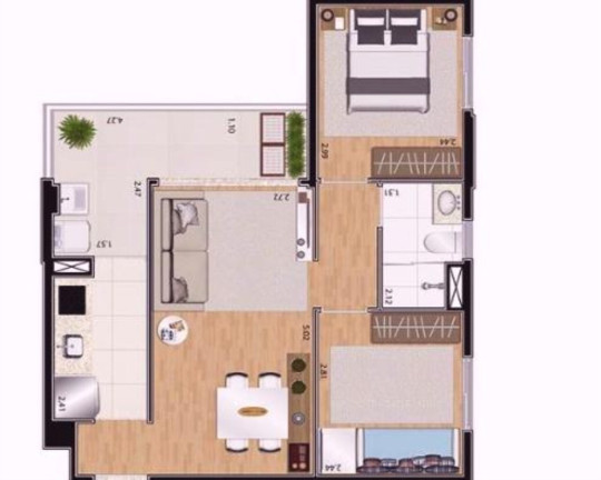 Apartamento com 2 Quartos à Venda, 52 m² em Vila Buarque - São Paulo