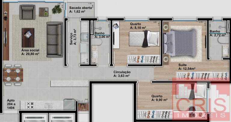 Imagem Apartamento com 3 Quartos à Venda, 88 m² em Universitario - Bento Gonçalves