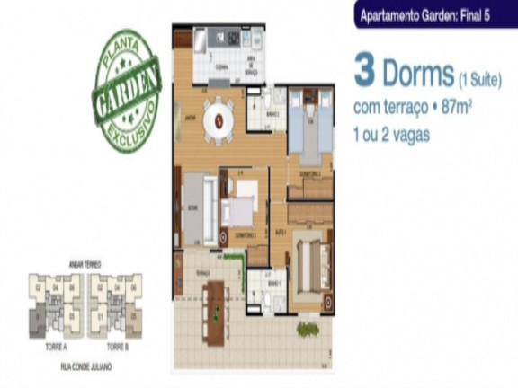 Apartamento com 2 Quartos à Venda, 54 m² em Vila Pires - Santo Andre