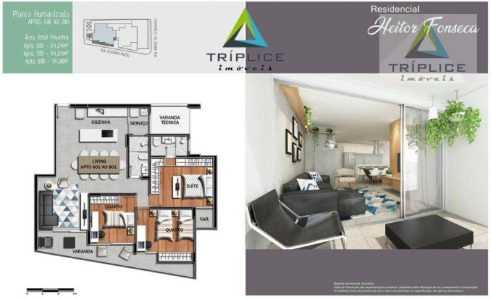 Imagem Apartamento com 3 Quartos à Venda, 93 m² em Santa Helena - Juiz De Fora