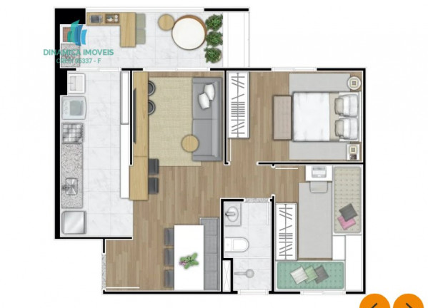 Imagem Apartamento com 2 Quartos à Venda, 60 m² em -- - --