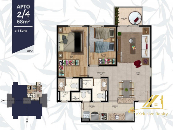 Imagem Apartamento com 3 Quartos à Venda, 68 m² em Palame - Esplanada