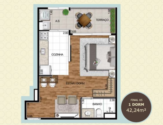 Imagem Apartamento com 3 Quartos à Venda, 74 m² em Alphaville - Barueri