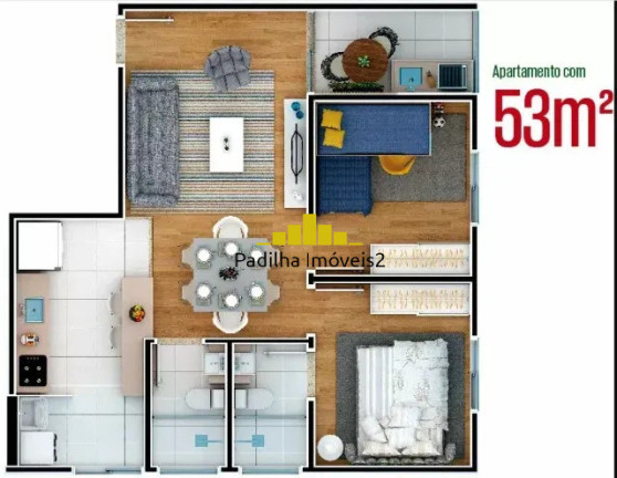 Imagem Apartamento com 2 Quartos à Venda, 53 m² em Jardim Ipê - Sorocaba