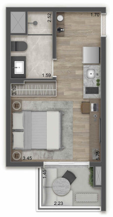 Apartamento com 1 Quarto à Venda, 25 m² em Freguesia Do ó - São Paulo