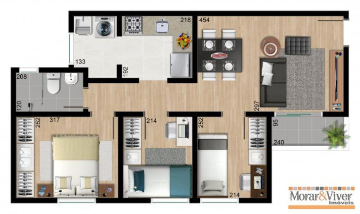Imagem Apartamento com 3 Quartos à Venda, 58 m² em Santa Cândida - Curitiba