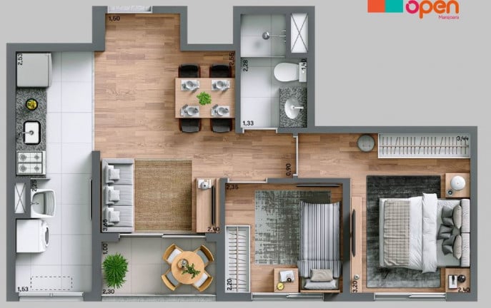 Imagem Apartamento com 3 Quartos à Venda, 61 m² em Jardim Marajoara - São Paulo