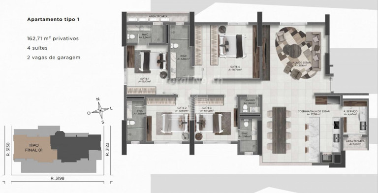 Imagem Apartamento com 3 Quartos à Venda, 146 m² em Centro - Balneário Camboriú