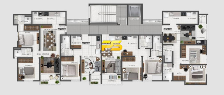 Apartamento com 2 Quartos à Venda, 58 m² em Intermares - Cabedelo