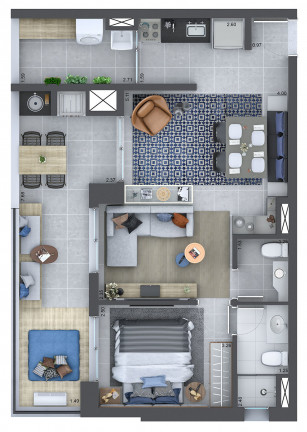 Apartamento com 2 Quartos à Venda, 71 m² em Barra Funda - São Paulo