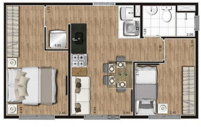 Apartamento com 2 Quartos à Venda, 36 m² em Vila Das Belezas - São Paulo