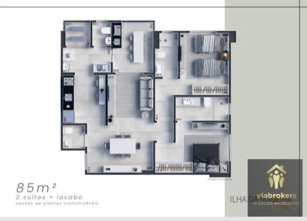 Imagem Apartamento com 2 Quartos à Venda, 85 m² em Nova Aliança - Ribeirão Preto